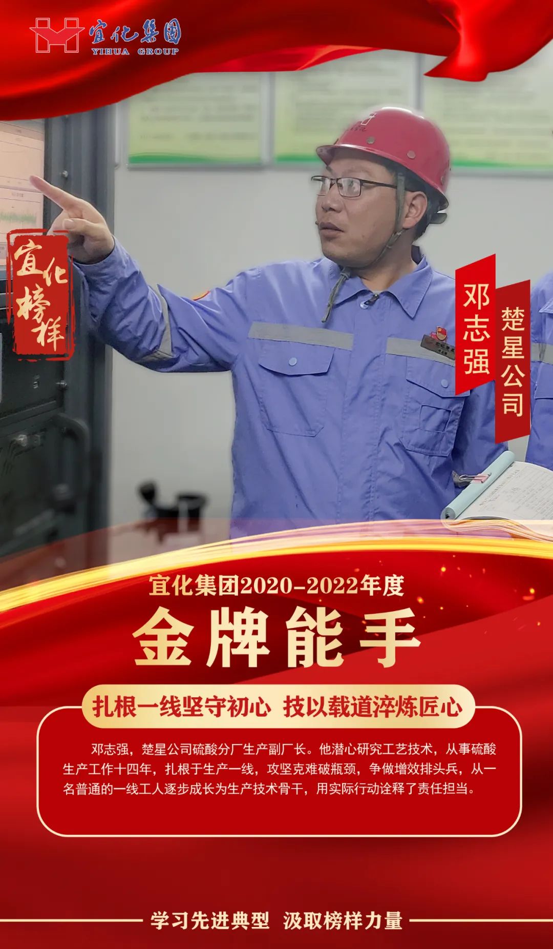 【宜化榜樣】金牌能手鄧志強(qiáng)：扎根一線堅(jiān)守初心，技以載道淬煉匠心